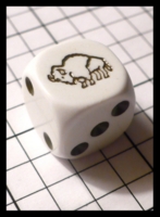 Dice : Dice - 6D - Koplow Bison White and Brown Die - Troll and Toad Dec 2010